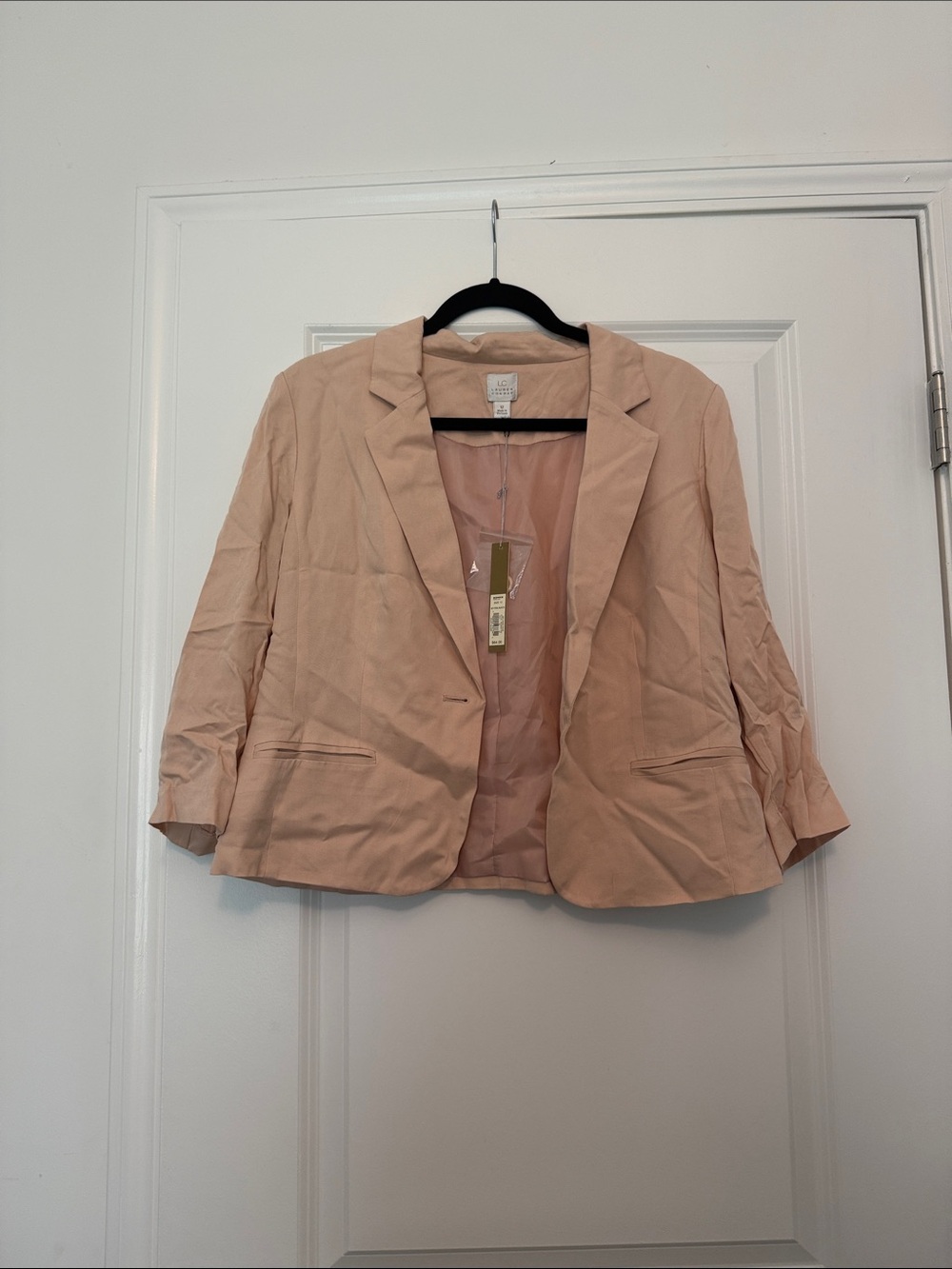 LC Lauren Conrad Blush Pink Cropped Blazer